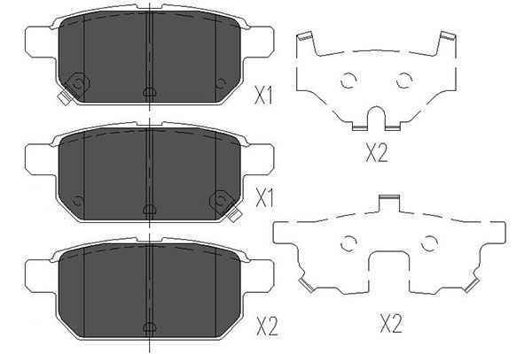 KAVO PARTS Piduriklotsi komplekt,ketaspidur KBP-8526